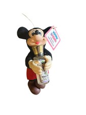 Vintage 1987 Walt Disney Mickey Mouse Figurine w/ Minnie Mouse Perfume Bottle