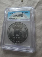 2016 BTCC Titanium .5 Bit Coin Redeemed w/ Key & Holo ICG Graded