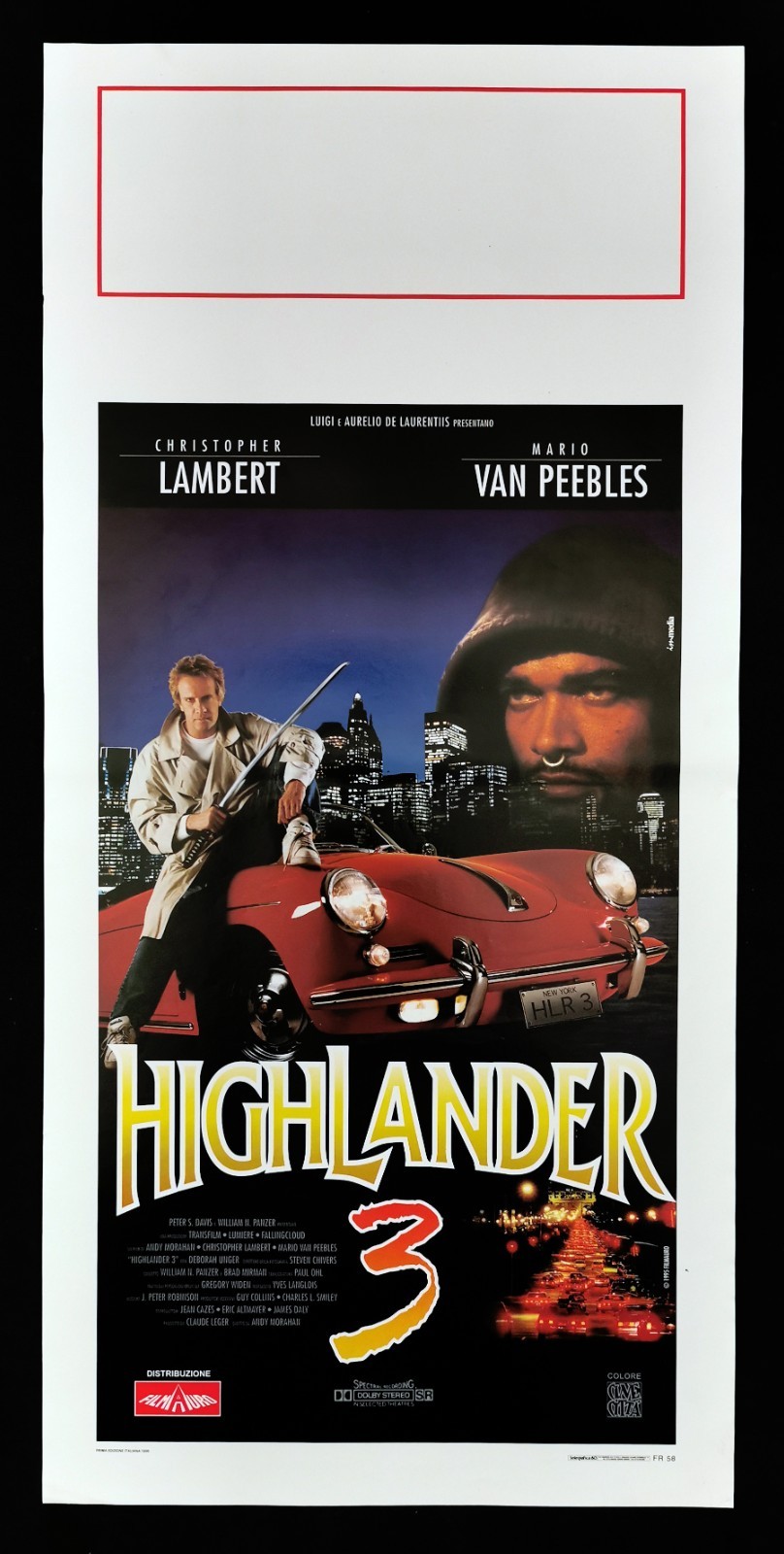 Locandina originale film Highlander 3 (1994) - Regia di Andy Morahan