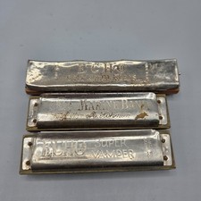 Hohner Harmonica Lot of 3 Echo Super Vamper Marine Band Key of C and G Germany