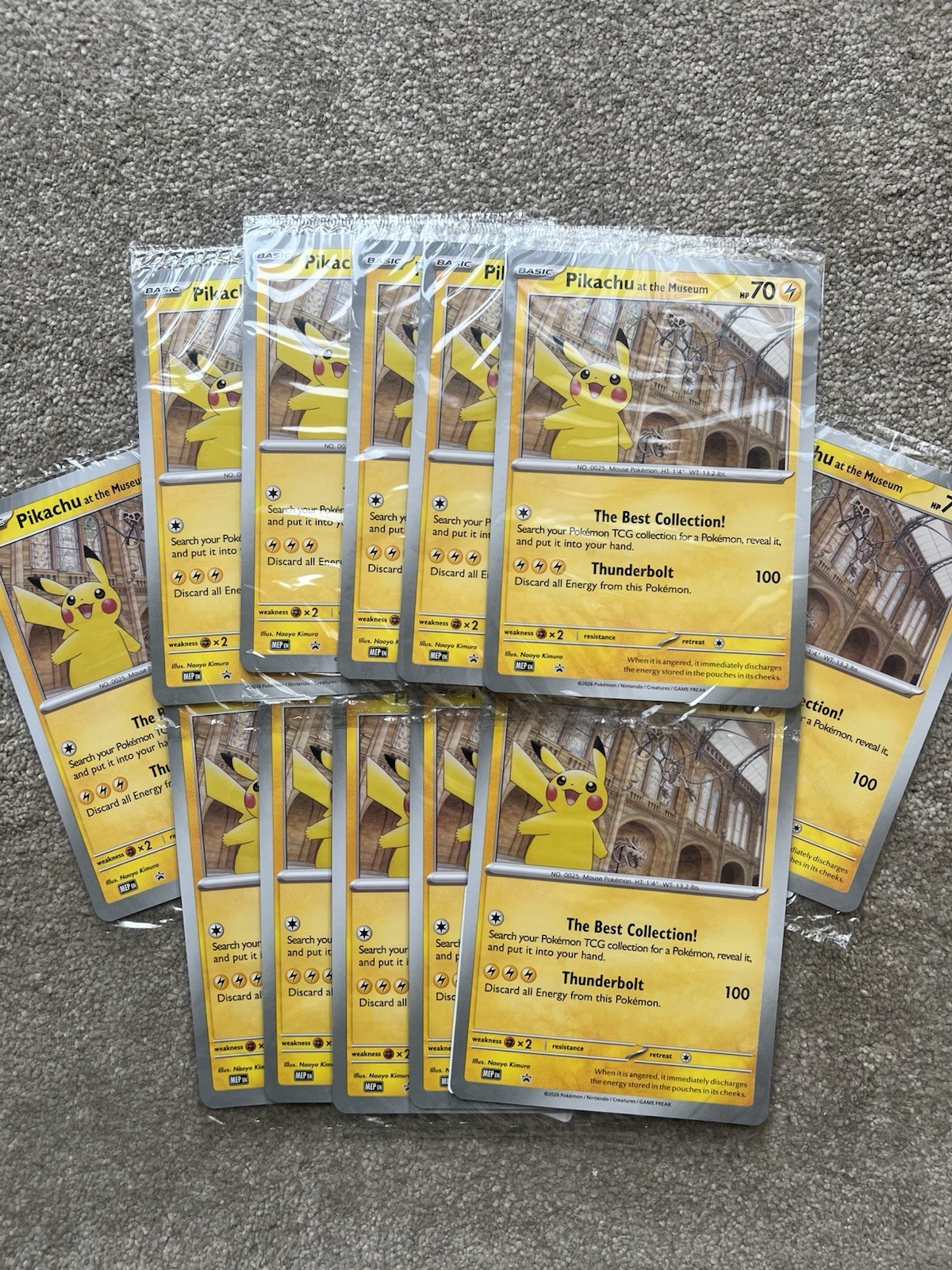 12x Pikachu At The Museum Jumbo Promo X Natural History Museum