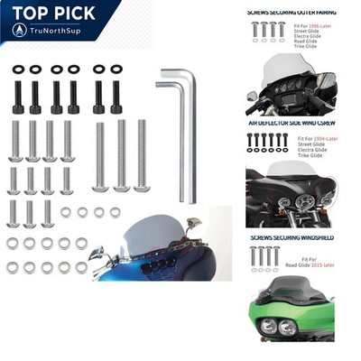 Harley Davidson Motorcycle Fairing Bolts Kit 42pcs Stainless Steel Windshield...