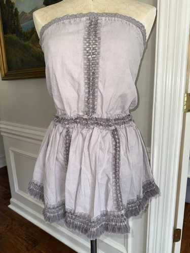 UNDERCOVER Costume da bagno Victoria's Secret Boho abito senza spalline copri frange taglia XS SPIAGGIA