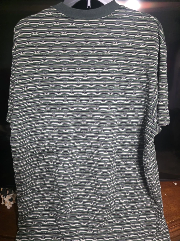 Винтажная рубашка Stussy в полоску с геометрией размер XL - Изображение 4 из 4