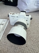 Nikon 1 V1 White Mirrorless Camera + 30-110mm Lens (also White)