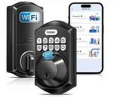 WiFi Smart Lock Fingerprint Keypad Deadbolt Alexa App Control