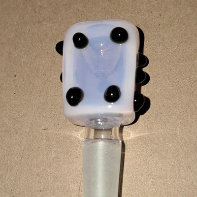 14mm Pink/purple Dice w/ Black Bumpers Dot Accents