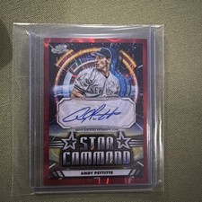 2024 Topps Cosmic Chrome Andy Pettitte Star Command Auto Red Interstellar /5!