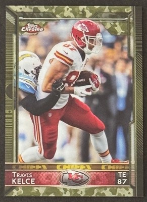 TRAVIS KELCE 2015 Topps Chrome Camo Refractor #86 CHIEFS *Free Shipping* 001/499