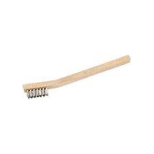 THE BRUSH MAN 8138SS Bent Wood Handle Scratch Brush, Stainless Steel Fill, 36PK