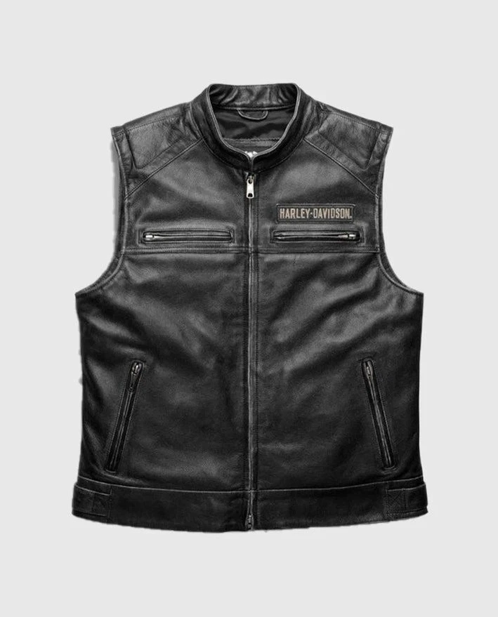 Harley Davidson Men's Motorcycle Passing Link Black Biker Genuine Leather Vest
Opens in a new window