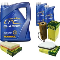 Inspektionspaket 7L Mannol Classic 10W-40 FüR Mercedes W202 C 180 C208 200 230