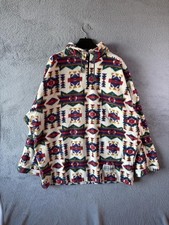 Vintage Good Time 1/4 Zip Aztec Crazy Patterned Fleece