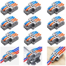 2-in-4-out Terminal Blocks Kit 9 Sets , Lever Wire Connectors for Dual Input...