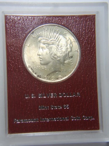 1925 Peace Silver Dollar Paramount Int'l Redfield Mint State 65 - No Reserve!
