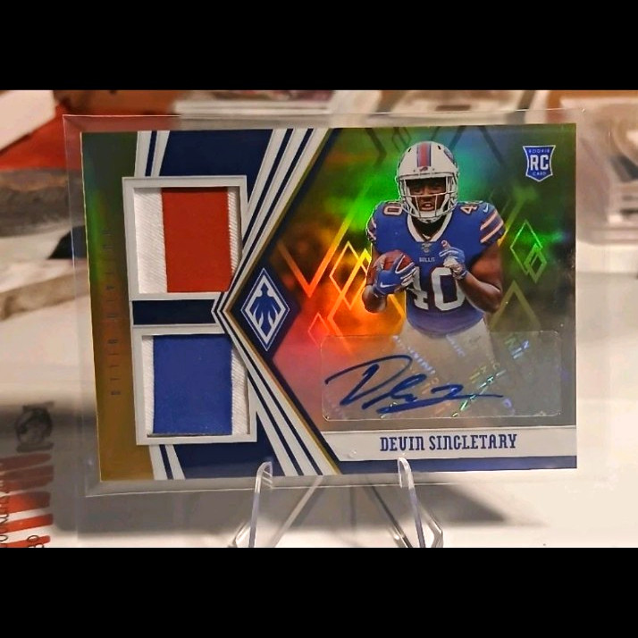 Devin Singletary Panini Phoenix Rookie Autograph Dual Jersey #DY Base