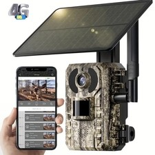 Trail Camera 3g/4g LTE Solar Powered 4k Live View Built In Sim Phone App Connect