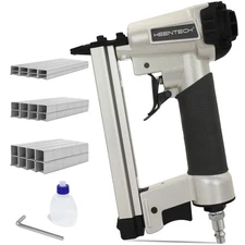 Pneumatic Staple Gun 21 Gauge, Air Upholstery Stapler with 3000pcs 1/2" Crown...