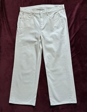 AYR Jeans The Easy Easy Wide Leg Organic Cotton Blend Off White Ivory 33