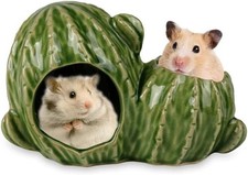 Ceramic Hamster / Small Animal Hideout House : Cactus Pet Hut Cave Habitat Decor