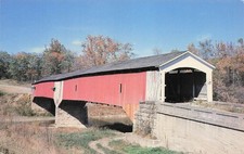 Rockville West Union Covered Bridge in Parke County Indiana Vtg Postcard J6