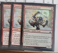 THREE Fanatical Firebrand FDN Foundations MTG 195 COMMON M/NM