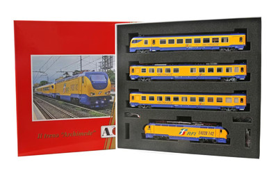 Acme 70042 Set  Archimedes  Rfi E402B + 3 Reisezugwagen Z1 Diagnostik, Livree