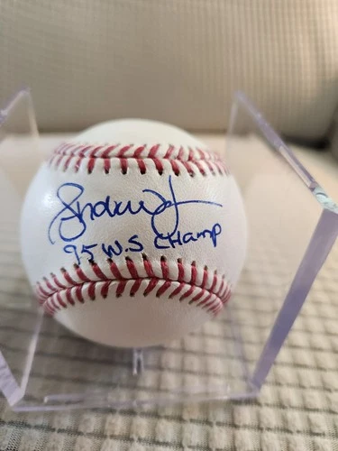 Andruw Jones Signed Baseball With 95 WSC Inscription.