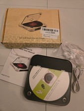 KC-918 Portable CD Player USB-C Headphone Jack w/Earphones  USB Cable -Black