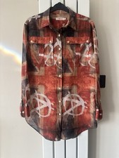 Dr. Martens Classic Women’s Union Jack Graffiti Print Longline Voile Shirt Small