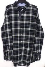 Tommy Hilfiger Mens Green Yellow Plaid Button Front Flannel Shirt Size XXL R834