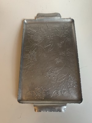 Vintage Mid Century Tablett Serviertablett Wendell August USA Aluminium