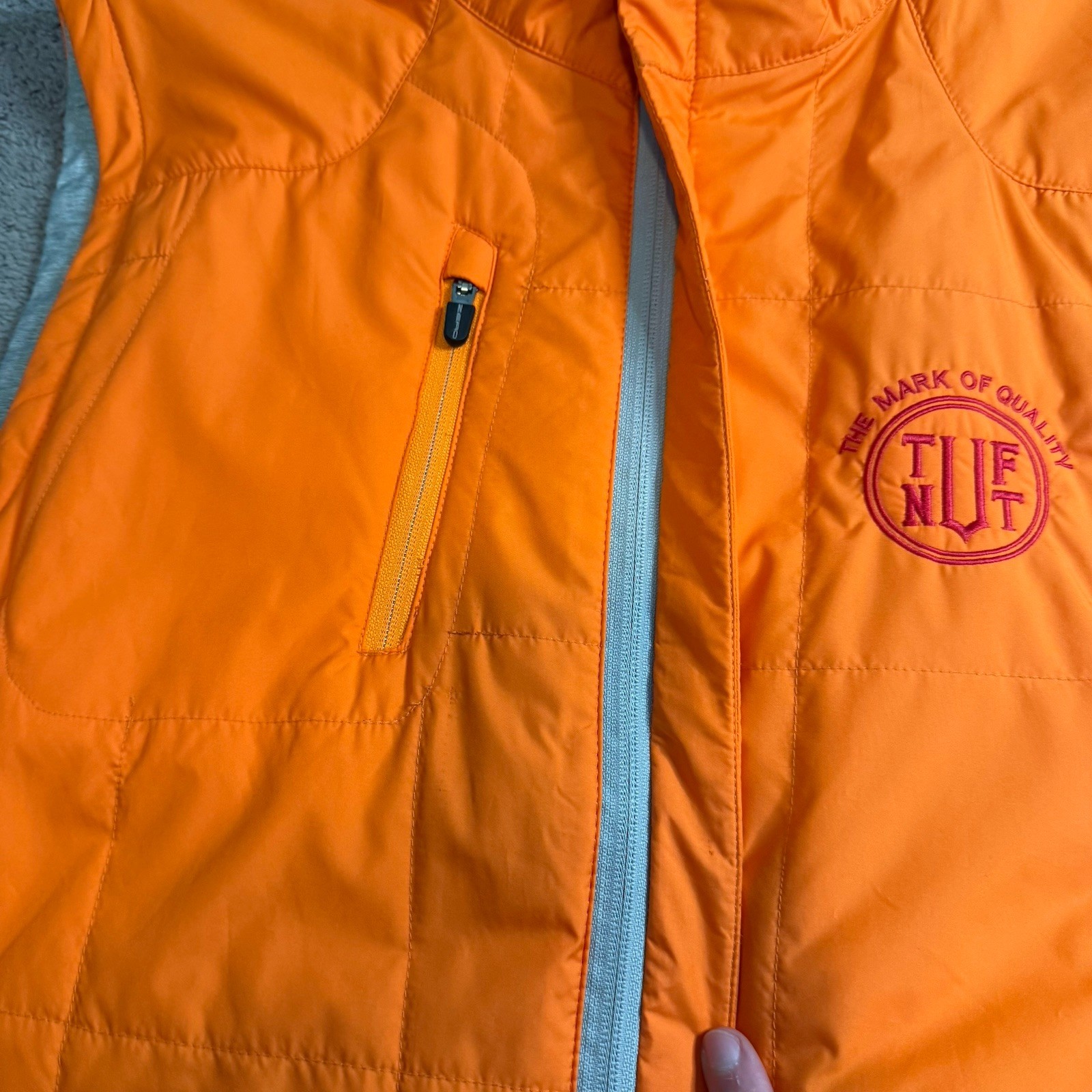 Zero Restriction Tour Series Reversible Full Zip Vest Gray Orange Men’s XL