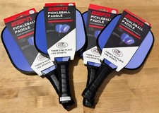 NEW...LOT Of 4  ESPN Wooden Pickleball Performance Paddle, Purple/Blue