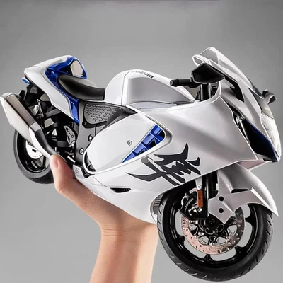 1:9 SUZUKI HAYABUSA Motorcycle Model Toy Alloy Cool Light Collection Gift