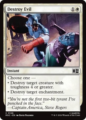 NM Destroy Evil, MTG, Heroes Commander, Magic the Gathering, 128