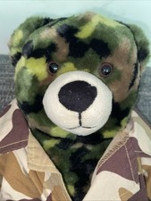 Camouflage Build A Bear in BAB Military Fatigues Boots 16 Hug a Soldier EUC