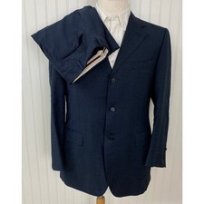 VTG Canali Italy 2-piece wool 3-button navy t...