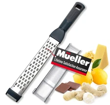 Mueller Bi-Directional Citrus Zester & Cheese Grater – Stainless Steel