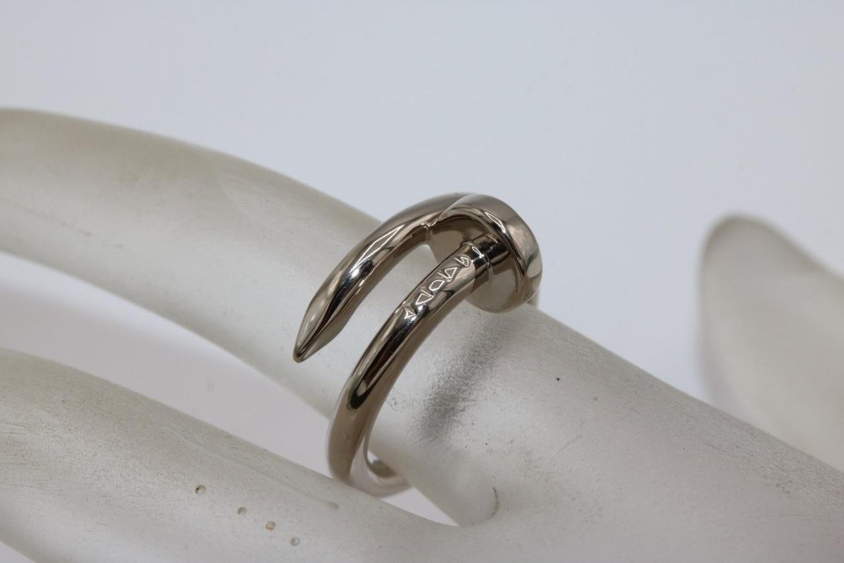 Cartier 18K White Gold Juste un Clou Ring Classic Size 46=3.5 US