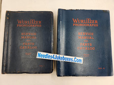 Original Wurlitzer Jukebox Wallbox Service/Parts Binders Vol 1 & 2, 1500 - 2200