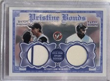 2003 Topps Pristine Randy Johnson & BARRY BONDS DUAL GAME-WORN JERSEY RELIC