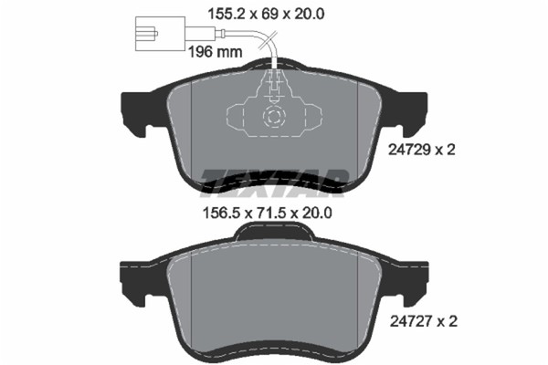Textar Bremsbelagsatz Scheibenbremse Q+ 2472901 FüR Fiat Opel Doblo Delta Lancia-image