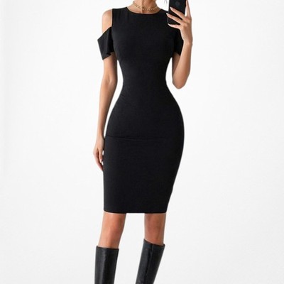 90s bodycon dress Vintage 90s Bodycon Backless Black Lace Dress