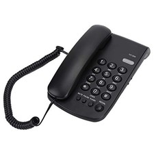 Desktop Corded Telephone, P/T Mode, Mute, Pause, Redial, Flash, Ringer Black