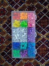 Kids' Bead Kit with Assorted Colors, Alphabet Beads Organizer Box