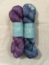 2 Skeins Expression Fiber Arts Yak Silk Lace Yarn, Wish And Pisces Dream