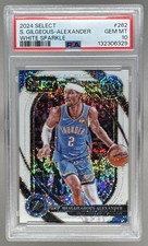 Shai Gilgeous-Alexander 2024 Panini Select #262 White Sparkle Prizm SP PSA 10