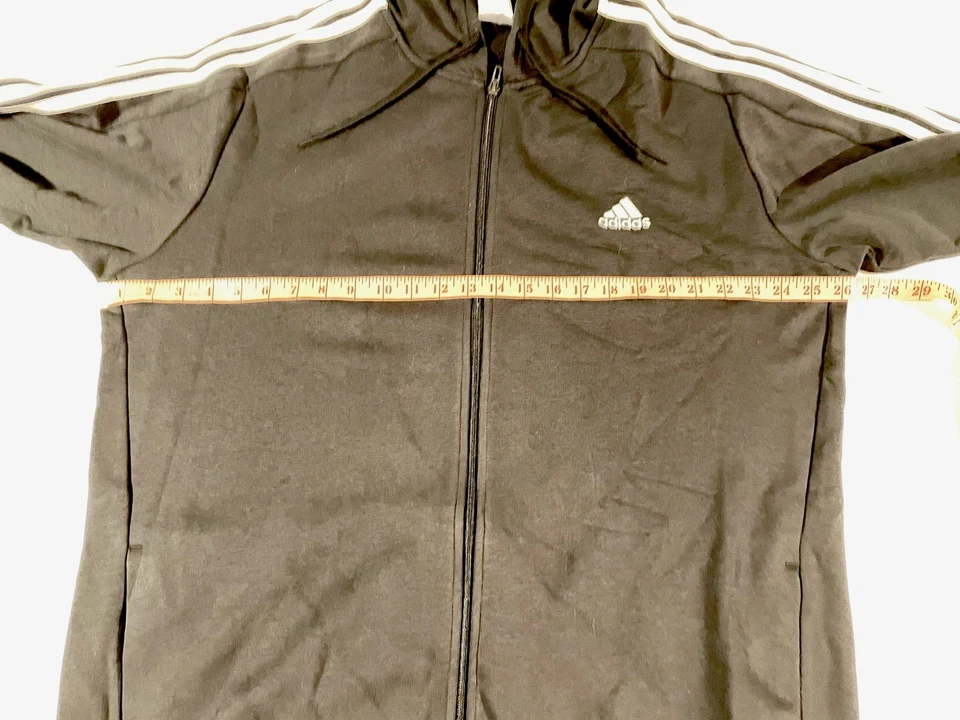 Jaqueta Adidas Warm-Up Masculina Extra Grande Alta 3 Listras Track Zip Preta/Branca - Imagem 3 de 4