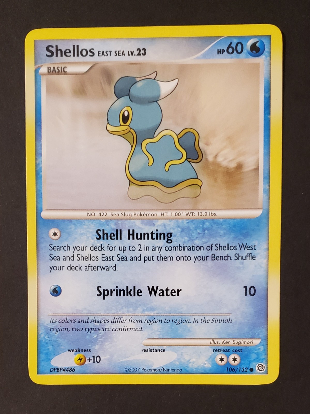 Shellos East Sea 106/132 Pokémon Card 2007 Pokemon NM Near Mint